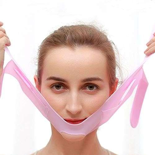 LIMBANI BROTHERS Silicone V Face Mask Lifting V Line Shape, Facial Slimming Bandage Mask, Cheek Chin Neck Slimming Thin Belt 1