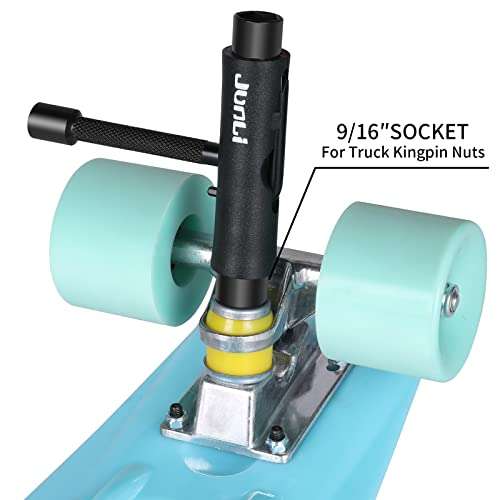 Junli All-in-One Skate Tools Multi-Function Portable Skateboard T Tool Accessory with Allen Key and L-Type Phillips Head Wrench Screwdriver 3