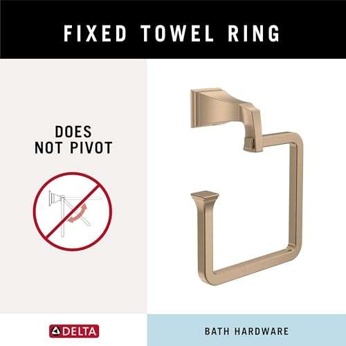 Delta Faucet 75146-CZ Dryden, Towel Ring, Champagne Bronze 3