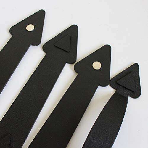 DOITOOL Door Knob Handle, Decorative Garage Door Handle Curb Appeal Faux Hinges Handles Hardware Kit Door Handles for Interior Doors (Black) 2