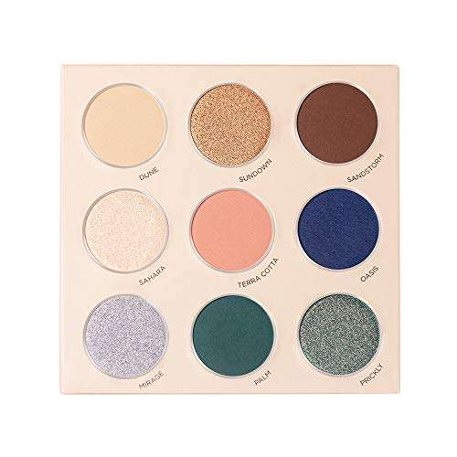 LAQA & Co. Desert Mirage Eyeshadow Palette, Highly-Pigmented Palette Includes 9 Pressed Shadows in Matte, Glitter and Satin Finishes for Endless Eye Makeup Creations 1