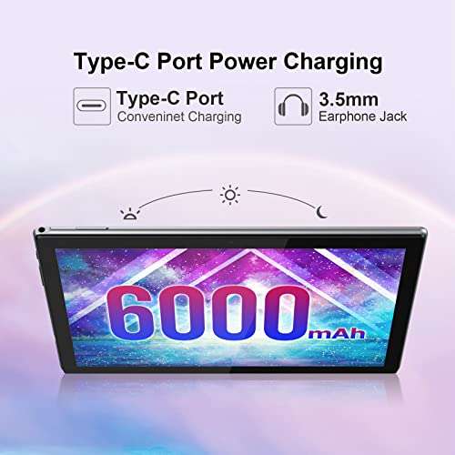 HHC Tablets 10 Inch Android Tablet, 1080p Full HD Touchscreen, Octa-Core Processor, 2GB RAM 32GB WiFi Smart Tablet, 13MP Camera，6000mAh Long Battery Life Tablet, Latest Model 2023, Grey 5