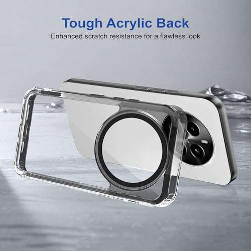 AmazonBasics Back Case Cover for Realme Narzo 70 5G (Polycarbonate, Thermoplastic Polyurethane_Translucent Black) 5