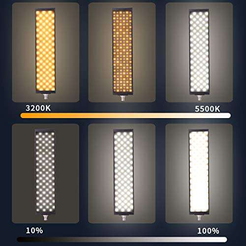 GIJUANRING 2 Packs Photography Lighting, Studio Video Light 3200K-5500K Bi-Color Dimmable LED Panel with Tripod Stand Bag for Portrait, Product Photography, YouTube Video Recording … 2