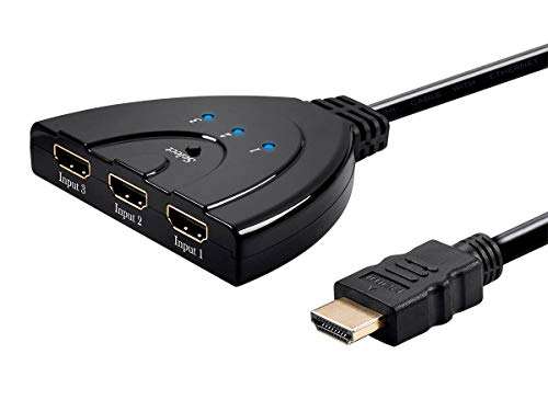 Monoprice Blackbird 4K 3x1 HDMI 2.0 Switch |Pigtail, HDCP 2.2, 4K 60Hz, HDMI Bus Powered, Gold Plated Connectors (Compatible with PS4/5 Xbox Apple TV Fire Stick Roku Blu-Ray Player) 2