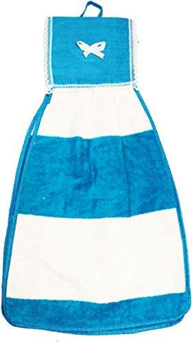 VORDVIGO Double Sided Printed Soft Cotton Hanging Hand Towel Napkin for Wash and Kitchen Basin (Multicolor) - Pack of 4 3