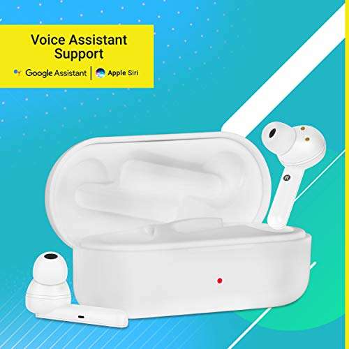 ZEBRONICS SOUND BOMB Supporting Bluetooth 5.0 TWS Earphones with Touch Control,Call Function,Voice Assistant & Upto 18hrs Playback time with Portable Charging Case(White) 4