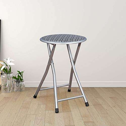 HomeTown Evan Metal Folding Chair in Black Colour 1