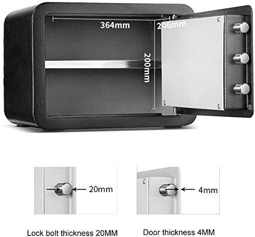 LKNJLL Mini Home Safe Box,Electronic Digital Security Keypad Lock Box Home Office Hotel Safe Business Jewelry Cash Money Cabinet (Color : Gold) 4