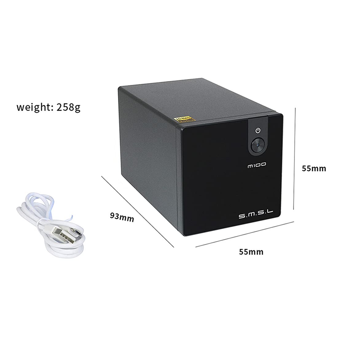 SMSL M100 USB DAC AK4452 DSD512 32Bit/768kHz Coaxial Optical OTG Input AUX Power Hifi Audio Decoder (Black) 5