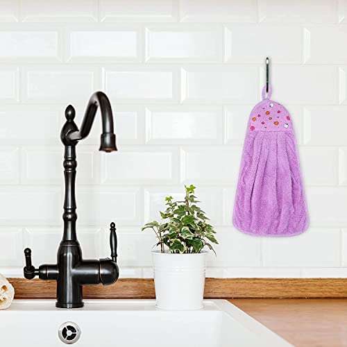 Maysha Microfiber wash Basin Hanging Hand Kitchen Towel Napkin with Ties, 44 x 24 cm with Pack of 3 3