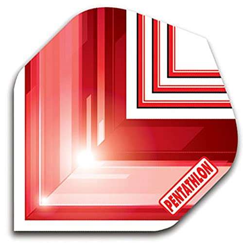 US Darts Pentathlon RED Standard Dart Flights - 3 Sets (9 Flights) - 100 Micro Ex-Tough Style 3