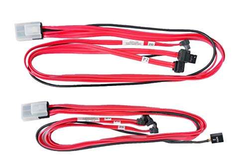 Cable Plus 2.1 FT Internel Mini SAS SFF-8087 to 3 SATA + SGPIO (7Pin) Compatible P1574AC30650-H, Red 1