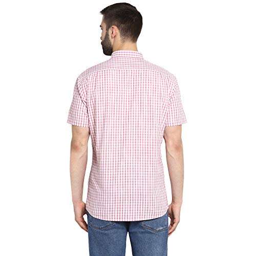 Red Tape Men's Checkered Regular fit Casual Shirt (RHS0068_Red_Small S) 4