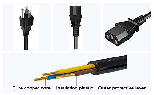 10Ft Super Long Power Cord Extension Cable (NEMA 5-15R to NEMA 5-15P) - 18 AWG AC Power Cable - 125V, 10A (PAC1011410) 2
