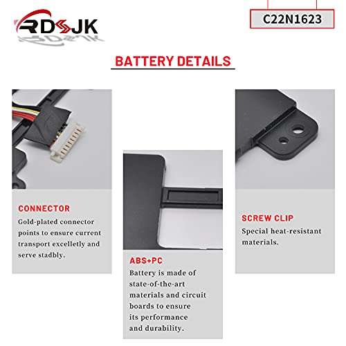 C22N1623 Laptop Battery for Asus ZenBook 3 Deluxe UX490 UX490U UX490UA UX490UA-1A UX490UA-1C UX490UA-BE033T UX490UA-BE087T UX490UA-BE108T Series 0B200-02400100M 7.7V 46Wh 5