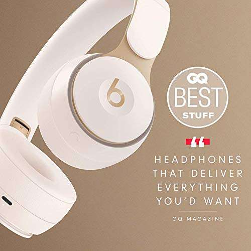 Beats SOLO PRO Bluetooth Wireless On Ear Headphones with Mic (Ivory) 3