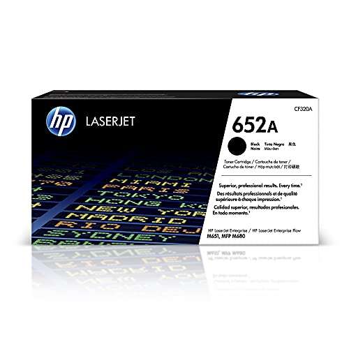 HP 652A Black Toner Cartridge | Works with HP Color LaserJet Enterprise M651, HP Color LaserJet Enterprise MFP M680 Series | CF320A 1