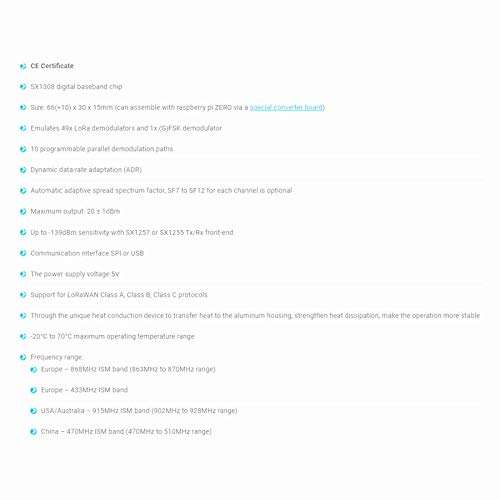 Mini IOT Lora Gateway LoraWan SX1308 sx1255/57 lora 8 Channel 915MHZ for Gateway Integrated for Raspberry Pi with esp32 lora node/stm32 lora Node (Package A) 4