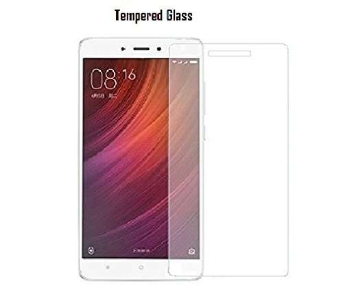 HITFIT Combo Offer (Gold Leather FLIP Cover + 1 Tempered Glass for Redmi 5 4