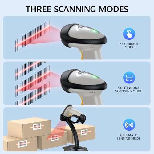 TEEMI Bluetooth Barcode Scanner, 1D Handheld Laser Bar Code Reader with Auto Sensing & Fast Accurate Scanning, Easy Pairing with iPad, iPhone, Android Smartphone, Tablet, PC – No Stand 4