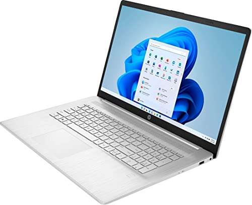 HP Notebook Laptop, 17.3’’ Full HD Display, AMD Ryzen 5 5500U Hexa-Core Processor, 16GB RAM, 1TB PCIe SSD+1TB HDD, Fingerprint Reader, Wi-Fi, Webcam, HDMI, Windows 11 Home, Natural Silver 2