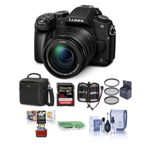 Panasonic Lumix DMC-G85 Mirrorless Camera with 12-60mm F/3.5-5.6 Lumix G Vario Power OIS Lens Black - Bundle with Cam Bag, 32GB SDHC U3 Card, Cleaning Kit, 58mm Filter Kit, MAC Software Pack, And More 1