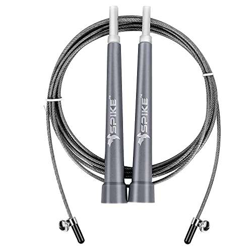 Spike Speed Skipping Jump Rope for Weight Loss, Fat Loss, Strength Designed for Both Men and Women (Grey)