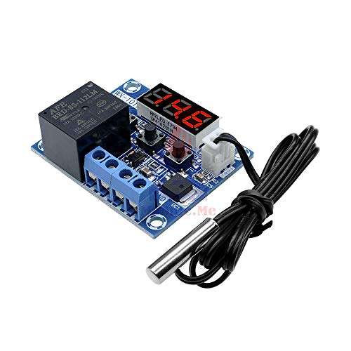 WX-101W Thermostat Temperature Control Switch Board Digital Controller Waterproof Sensor -40-120C Module DC 12v 1 Channel Relay 3
