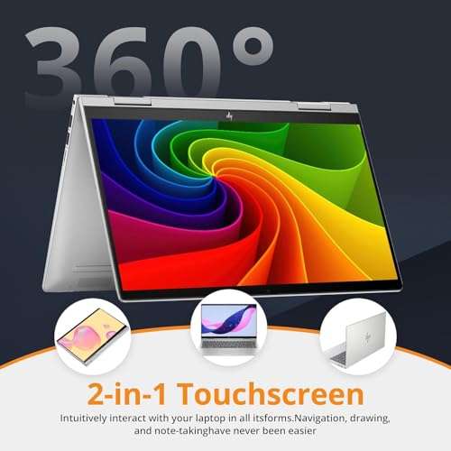 HP Envy 2-in-1 Laptop, 16" Wide Ultra XGA (1920 x 1200) Touchscreen, AMD Ryzen 5 8640HS - 8GB Memory, 1TB PCIe SSD, 5MP IR Camera, Windows 11, w/Stylus (8GB RAM | 1TB PCIe SSD + Stylus) 2