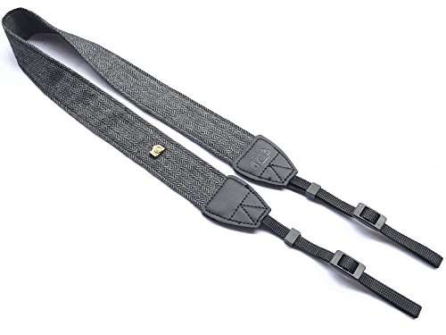 Alled XN01-0943 Neck Shoulder Belt Strap, Vintage Print Soft Colorful Camera Straps for Women/Men, All DSLR/Nikon/Canon/Sony/Olympus/Samsung/Pentax/Olympus, Black 2