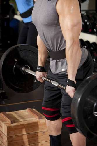 Harbinger Red Line 78-Inch Knee Wraps for Weightlifting (Pair) , Black 2