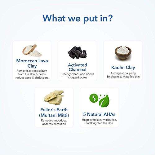 The Moms Co. Natural Clay Face Wash with Moroccan Lava Clay & Activated Charcoal l Purifies,Detoxes & Brightens l Normal to Oily Skin 6