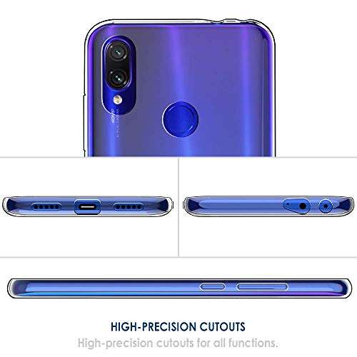 LuluMain Soft TPU Transparent Fit Protector Case for Xiaomi Redmi Note 7, Redmi Note7 Pro, Redmi Note 7S, Anti Slip, Scratch Resistant 6