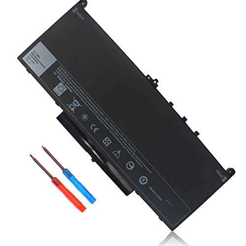 J60J5 7470 7270 Laptop Battery Compatible with Dell Latitude E7470 E7270 P26S001 P61G001 Series Notebook 1W2Y2 MC34Y WYWJ2 R97YT 242WD R1V85 GG4FM 0GG4FM PDNM2 NJJ2H 451-BBSX 451-BBSY 451-BBSU 55WH 1