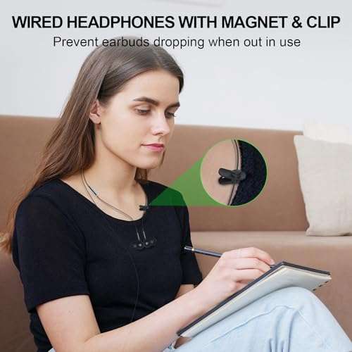 USB Headset with Microphone for PC 7.5 Ft Cable, USB A Headphones for Computer, Wired USBA Earbuds with Mute in-Line Stereo Noise Canceling Call Cord Laptop Earphones for Dell Surface Switch, Black 5