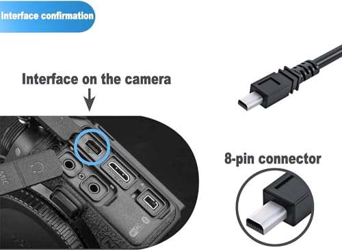 Replacement Panasonic Lumix USB Data Transfer & Charging Cable – 5ft Long – Compatible with 8-Pin Models – Compact, TZ, FZ, G, GF, GX Series – K1HA08AD0001 / DMW-USBC1 Cable 4