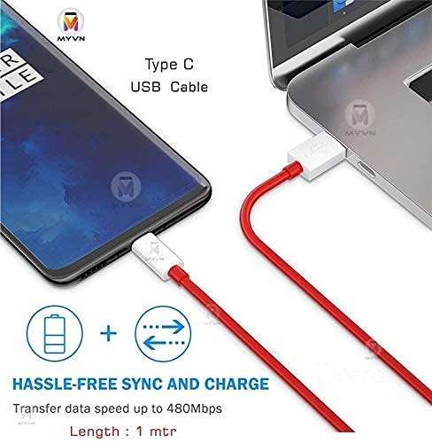 60W Ultra Fast Type-C Charger for Blackview Tab 60 Charger Original Adapter Like Mobile Charger | Qualcomm QC 3.0 Quick Charger with 1 Meter Type C USB Data Cable (60W,GP-2,RED) 4