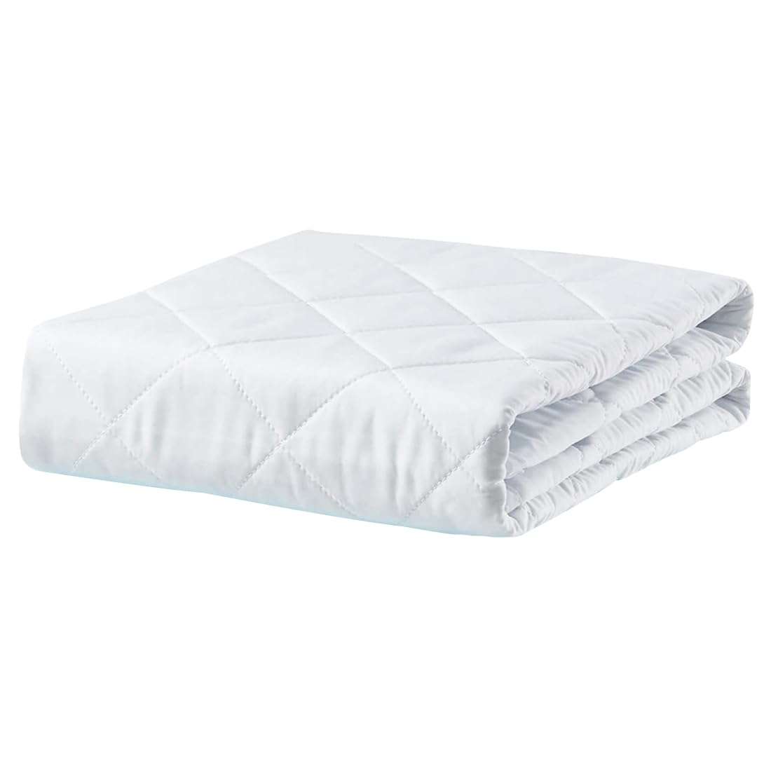 ADBENI Home Quilted Cotton Extra Absorbent Quick Dry Sheet for Baby, Baby Bed Protector, Waterproof Baby Sheet, Cot Sheet, Crib Sheets, Crib Mattress Protection Toddler, Large 100x70 cm, White 1