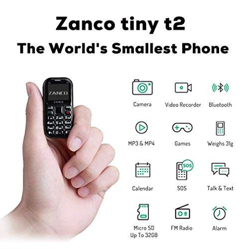 Zanco Tiny T2 - World's Smallest 3G Phone, Perfect for Travel 3