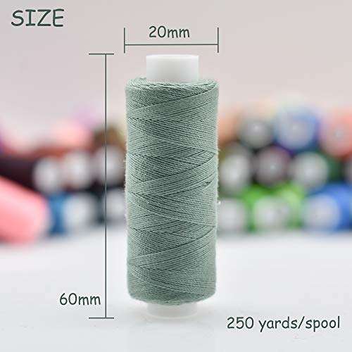 100 Color All Purpose Sewing Thread Polyester 250 Yards Per Spools for Hand Stitching, Embroidery, Machine, Quilting and Crafts 2