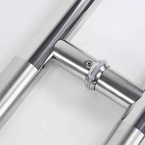 JF-Handrails Glass Door Handle, Brushed Stainless Steel Round Tube Sliding Door Handle, Wooden Door/barn Door Handle, 4 Sizes (Size : 12090cm) 6