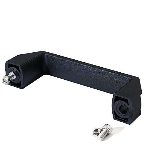 KOOTANS 6 Sets 150mm Black Nylon Plastic Flat Black Handles Pulls with Screws and Nuts and Washers for Aluminum Extrusion Profile 4040 Series with Slot 8mm 5