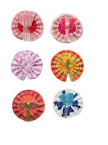 NandAnand Laddu Gopal Poshak Set - Pack of 6 (Color: Assorted, Size: 4)