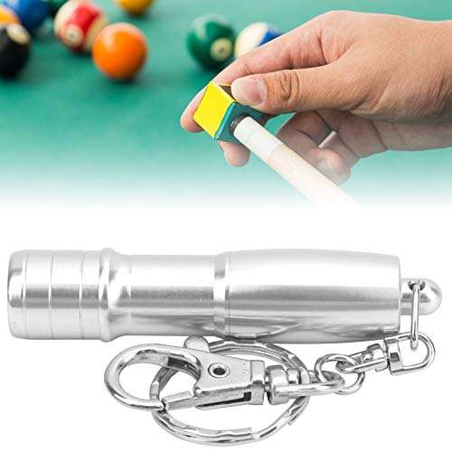 Billiard Tip Pricker, Aluminum Billiard Pricking Pin Cue Pricker with Keychain Pool Stick Needle Billiard Accessory (Silver) Cosmetic supplies 6