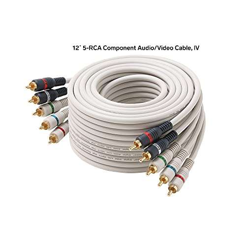 STEREN Component Video Cable - 12 Ft RCA Cable - DVD Cables to Connect to The TV - Component Cables - 5 RCA Cable - RCA to Component - 5 RCA Component Video and Audio Cable - 3.6 Meters 254-612IV 2