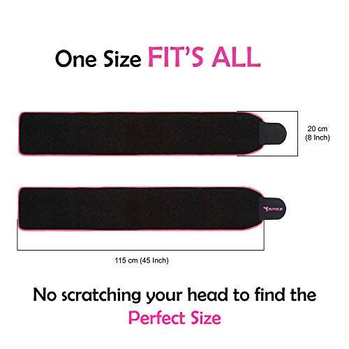 SPIKE Sweat Slim Belt Tummy Tucker Shapewear for Men and Women Non-Tearable Neoprene Shaper wear and Tummy Trimmer Exercise Waist Trainer Abs Sauna Stomach Belt up to 45 Inches Waist Size (Pink) 4