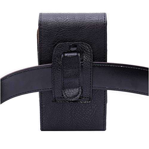 GUOQING Phone Belt Clips for Samsung A10S,A20,A30s,A50s,A51 5G,A60 Leather Belt Cell Phone Holster, Waist Pack Belt Case with Clip,Carry Case for iPhone 11 Pro Max,XS Max,6s Plus 3