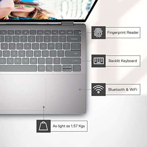 Dell Inspiron 7420 2in1 Laptop, Intel i5-1235U, 8GB DDR4 & 512GB SSD, Win 11 + MSO'21, 14.0" (35.56Cms) FHD+ WVA Truelife Touch 250 nits, Active Pen, Platinum Silver (D560778WIN9S, 1.57Kgs) 5