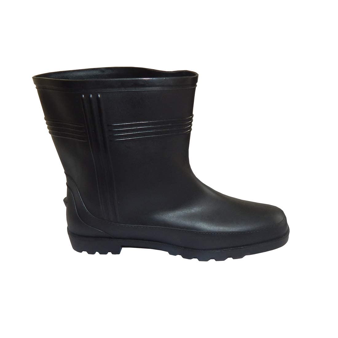 HILLSON Hitter Black Industrial Safety Gumboots Mens Black Long Pvc Boots For High Ankle Safety 9 Inch Size-8 1